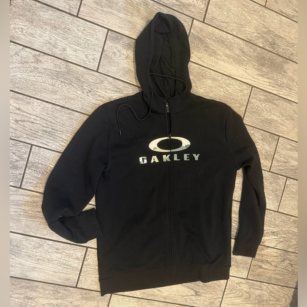 Oakley hoodies zip up sweatshirt bundle in Black, Gray, Olive Green - Picture 2 of 4